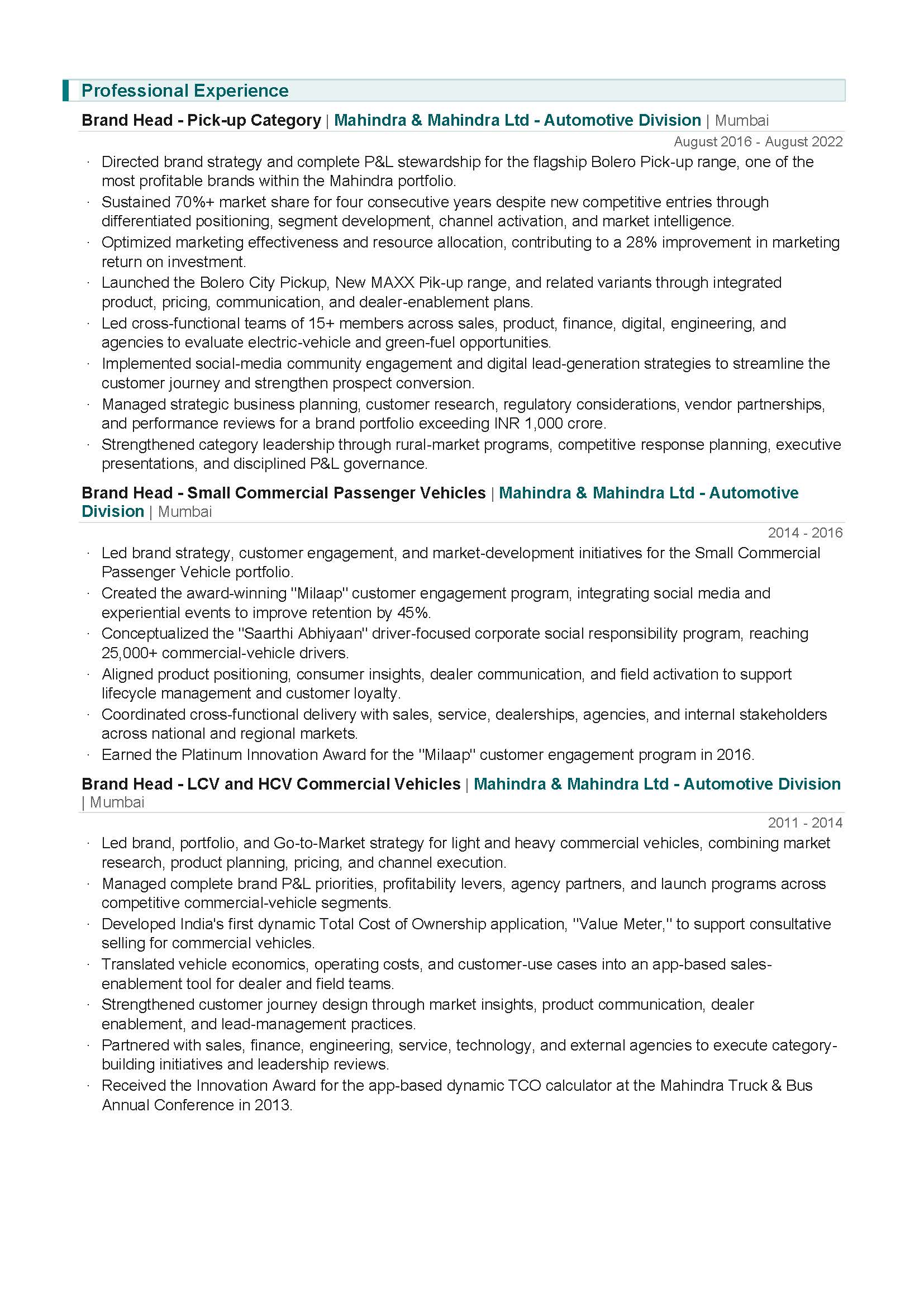 Sample PAD V02, résumé page 2 of 4