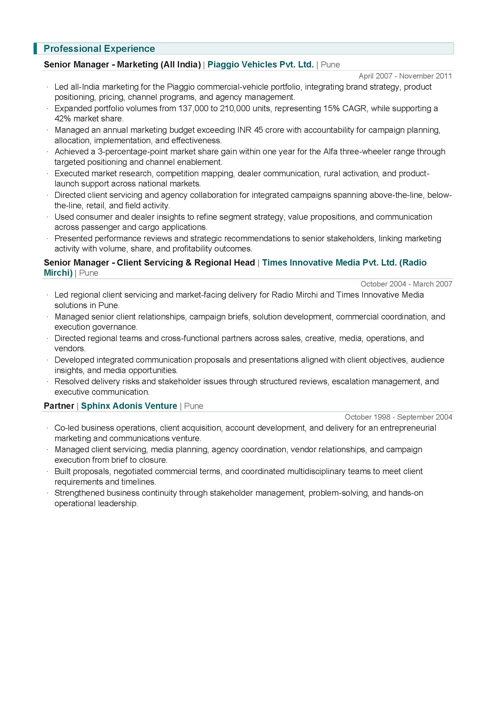 Sample PAD V02, résumé page 3 of 4