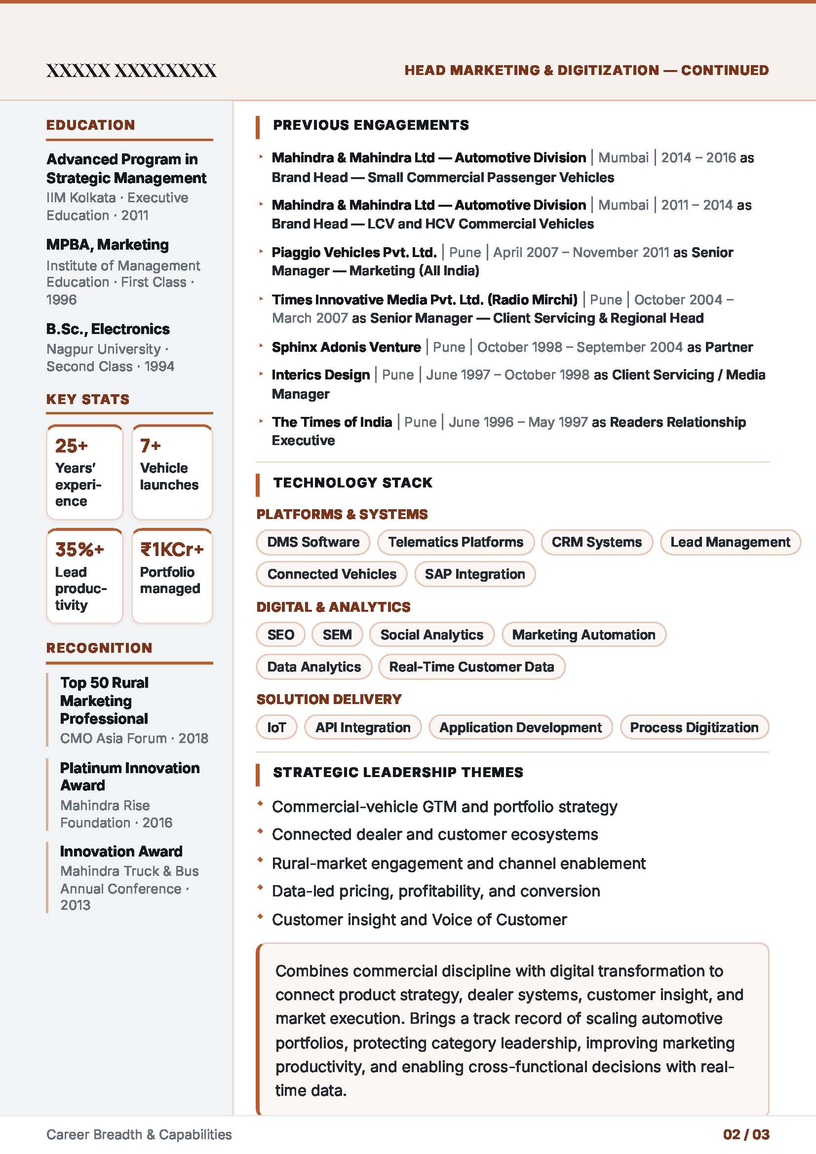 Sample PPD V01, résumé page 2 of 3